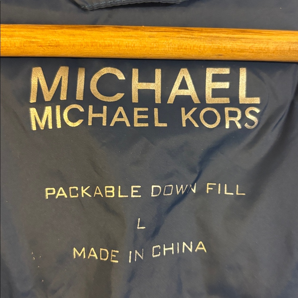 Michael Kors Deep Blue Hooded Puffer Jacket - Picture 3 of 6